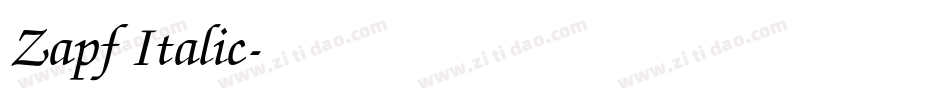 Zapf Italic字体转换